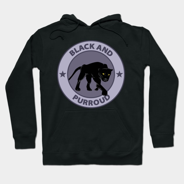 Black And Proud Panther Hoodie by sqwear